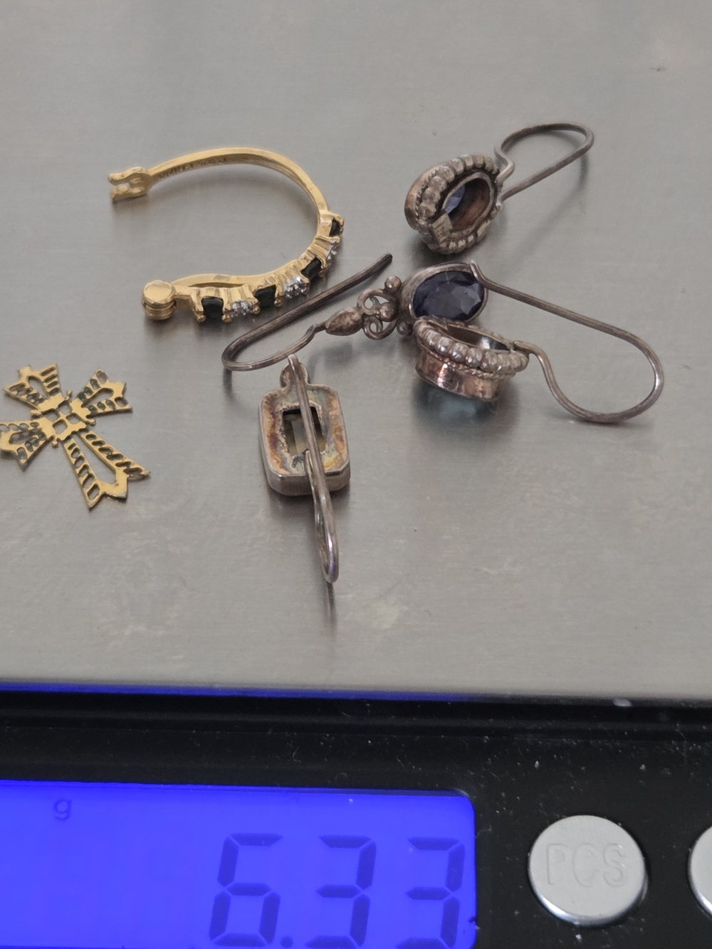 Silver and Gold Mixed Metal Earrings Set